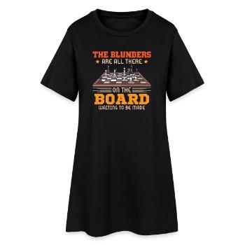 Échiquier des joueurs d’échecs - Robe T-shirt Femme - noir - Devant