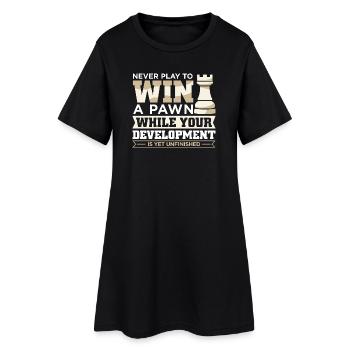 Chess Chess Player Chessboard - Women’s T-Shirt Dress - black - Front
