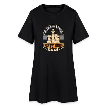 Chess Chess Player Chessboard - Women’s T-Shirt Dress - black - Front