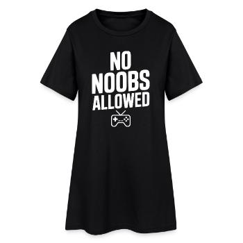 Keine Noobs erlaubt - Frauen T-Shirt-Kleid - Schwarz - Vorne