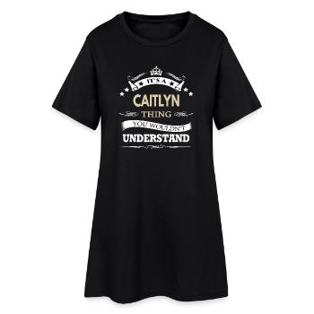 C’est une affaire de Caitlyn, tu ne comprendrais pas cadeau - Robe T-shirt Femme - noir - Devant