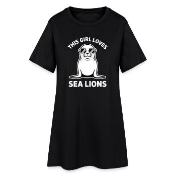 Paroles du Lion de Mer Cadeau drôle du Lion de mer - Robe T-shirt Femme - noir - Devant