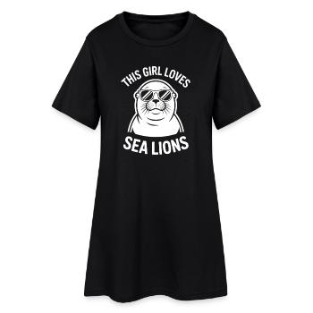 Paroles du Lion de Mer Cadeau drôle du Lion de mer - Robe T-shirt Femme - noir - Devant