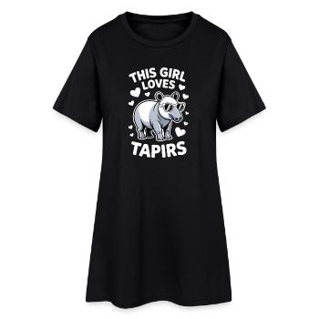 Dictons de tapir Tapir Drôle de cadeau de tapir - Robe T-shirt Femme - noir - Devant
