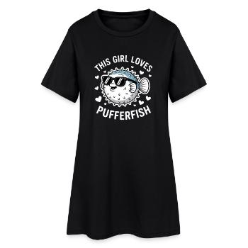 Expressions du poisson-globe : Cadeau amusant du poisson-globe - Robe T-shirt Femme - noir - Devant