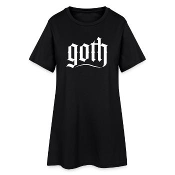 Blason monogramme en écriture gothique - Robe T-shirt Femme - noir - Devant