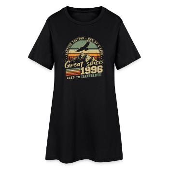 1996 Vintage Vintage Birthday Retro - Women’s T-Shirt Dress - black - Front