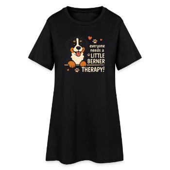 Chien de montagne bernois Petit Berner Humour de chien de thérapie - Robe T-shirt Femme - noir - Devant