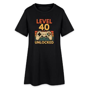 Niveau 40 débloqué 40e anniversaire - Robe T-shirt Femme - noir - Devant