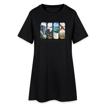 Voyage au Venezuela – Cascade en Amérique du Sud et Nature - Robe T-shirt Femme - noir - Devant