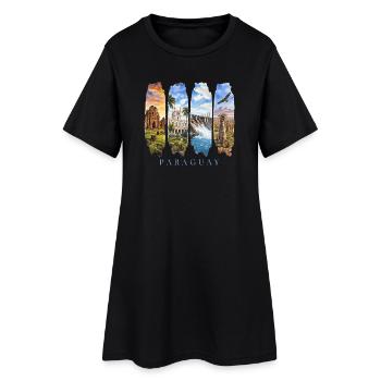 Voyage de vacances au Paraguay – Motif culturel sud-américain - Robe T-shirt Femme - noir - Devant