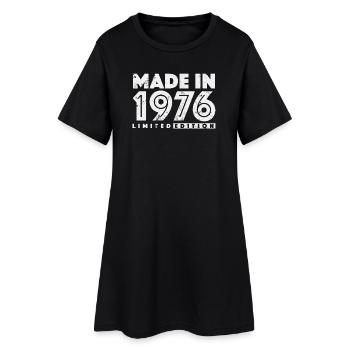Cadeau rétro vintage d’anniversaire 1976 - Robe T-shirt Femme - noir - Devant