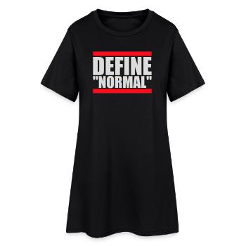 Définir le graphique sarcastique drôle normal - Robe T-shirt Femme - noir - Devant