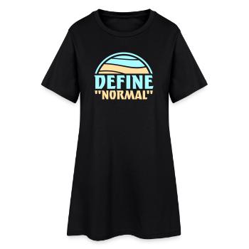 Définir le graphique sarcastique drôle normal - Robe T-shirt Femme - noir - Devant