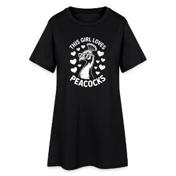 Paroles du paon Oiseau Paon Drôle de cadeau de paon - Robe T-shirt Femme - noir - Devant