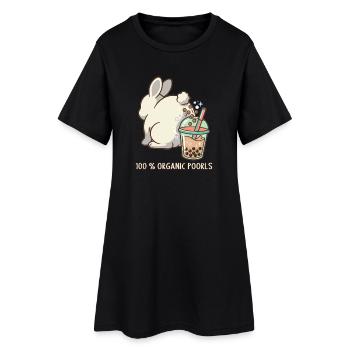 Bubble Tea Boba Drôle de Lapin mignon - Robe T-shirt Femme - noir - Devant