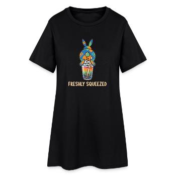 Bubble Tea Boba Drôle de Lapin mignon - Robe T-shirt Femme - noir - Devant