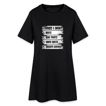 Ce que je veux : Vélo VTT Descente - Robe T-shirt Femme - noir - Devant