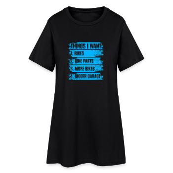 Ce que je veux : Vélo VTT Descente - Robe T-shirt Femme - noir - Devant