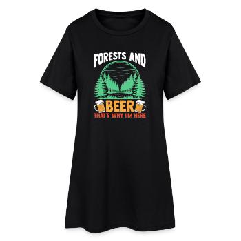 Randonnée sur sentier de montagne Randonnée en plein air Braconnage - Robe T-shirt Femme - noir - Devant