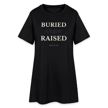 Design chrétien enterré et élevé – Romains 6:4 - Robe T-shirt Femme - noir - Devant