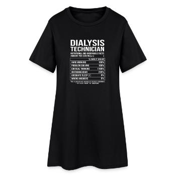 Technicien en dialyse - Robe T-shirt Femme - noir - Devant