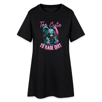 Pastel Goth Soft Goth Gaming Gamer - Women’s T-Shirt Dress - black - Front