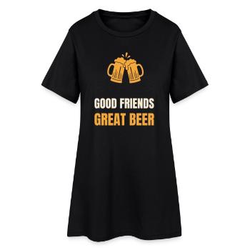 Bons amis : Great Beer Spruch Freunde Bier - Robe T-shirt Femme - noir - Devant