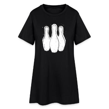 Quilles de bowling - Robe T-shirt Femme - noir - Devant