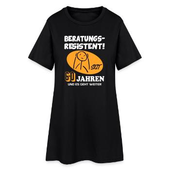 Comic Geburtstag 60 Jahre Happy Birthday - Frauen T-Shirt-Kleid - Schwarz - Vorne