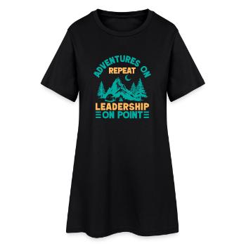 Girl Scout Leader Adventures On Leadership Scout - Women’s T-Shirt Dress - black - Front