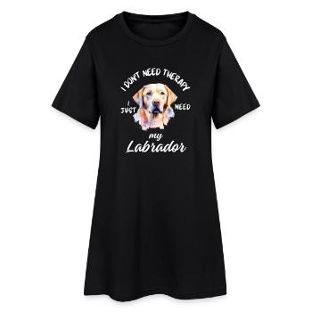 Art de thérapie du Labrador - Robe T-shirt Femme - noir - Devant