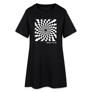 Affiche hypnotique de musique électro - Robe T-shirt Femme - noir - Devant