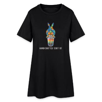 Bubble Tea Boba Drôle de Lapin mignon - Robe T-shirt Femme - noir - Devant