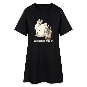 Bubble Tea Boba Drôle de Lapin mignon - Robe T-shirt Femme - noir - Devant