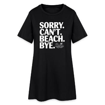 Désolé. Je ne peux pas. Plage. Au revoir. - Robe T-shirt Femme - noir - Devant