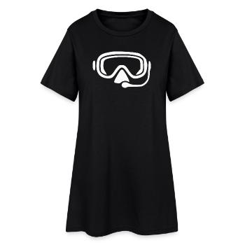 Lunettes de plongée cadeau pour plongeurs - Robe T-shirt Femme - noir - Devant