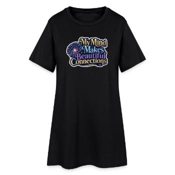 TDAH : mon esprit crée de belles connexions - Robe T-shirt Femme - noir - Devant