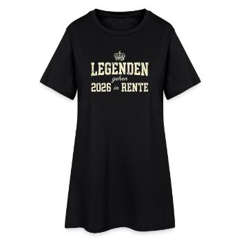 Legenden gehen 2026 in Rente Geschenk  - Frauen T-Shirt-Kleid - Schwarz - Vorne