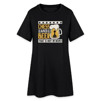 Chess Chess Player Chessboard - Women’s T-Shirt Dress - black - Front