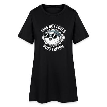 Expressions du poisson-globe : Cadeau amusant du poisson-globe - Robe T-shirt Femme - noir - Devant