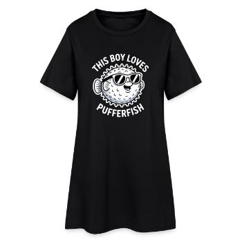 Expressions du poisson-globe : Cadeau amusant du poisson-globe - Robe T-shirt Femme - noir - Devant