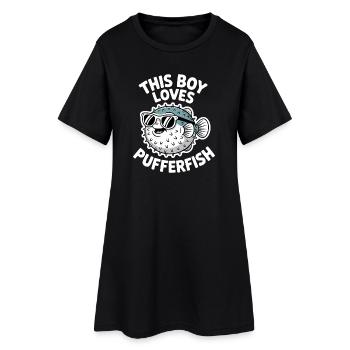 Expressions du poisson-globe : Cadeau amusant du poisson-globe - Robe T-shirt Femme - noir - Devant