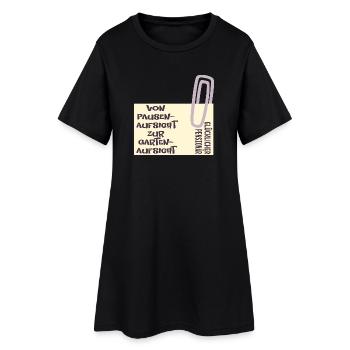 Abschied Lehrer - Garten - Frauen T-Shirt-Kleid - Schwarz - Vorne