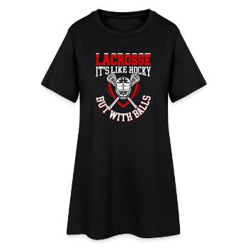 Jeu d’humour de crosse - Robe T-shirt Femme - noir - Devant