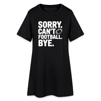 Désolé. Je ne peux pas. Le football. Au revoir. - Robe T-shirt Femme - noir - Devant