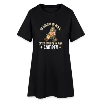 Rentnerin in Ruhe Campen Rente Geschenk - Frauen T-Shirt-Kleid - Schwarz - Vorne