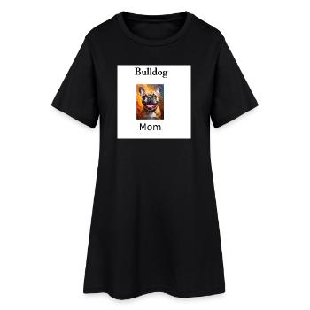 Feu couleur de la Maman Bulldog - Robe T-shirt Femme - noir - Devant