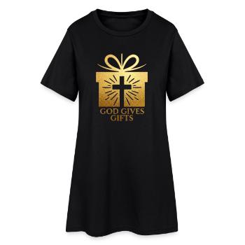 Dieu offre des cadeaux - or - Robe T-shirt Femme - noir - Devant