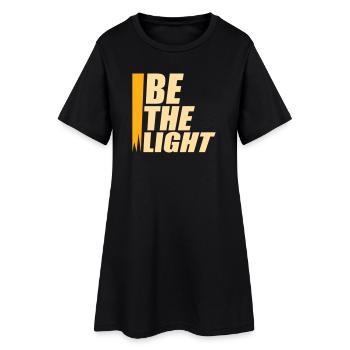 Be The Light Motivierend Positivität Spruch Logo - Frauen T-Shirt-Kleid - Schwarz - Vorne